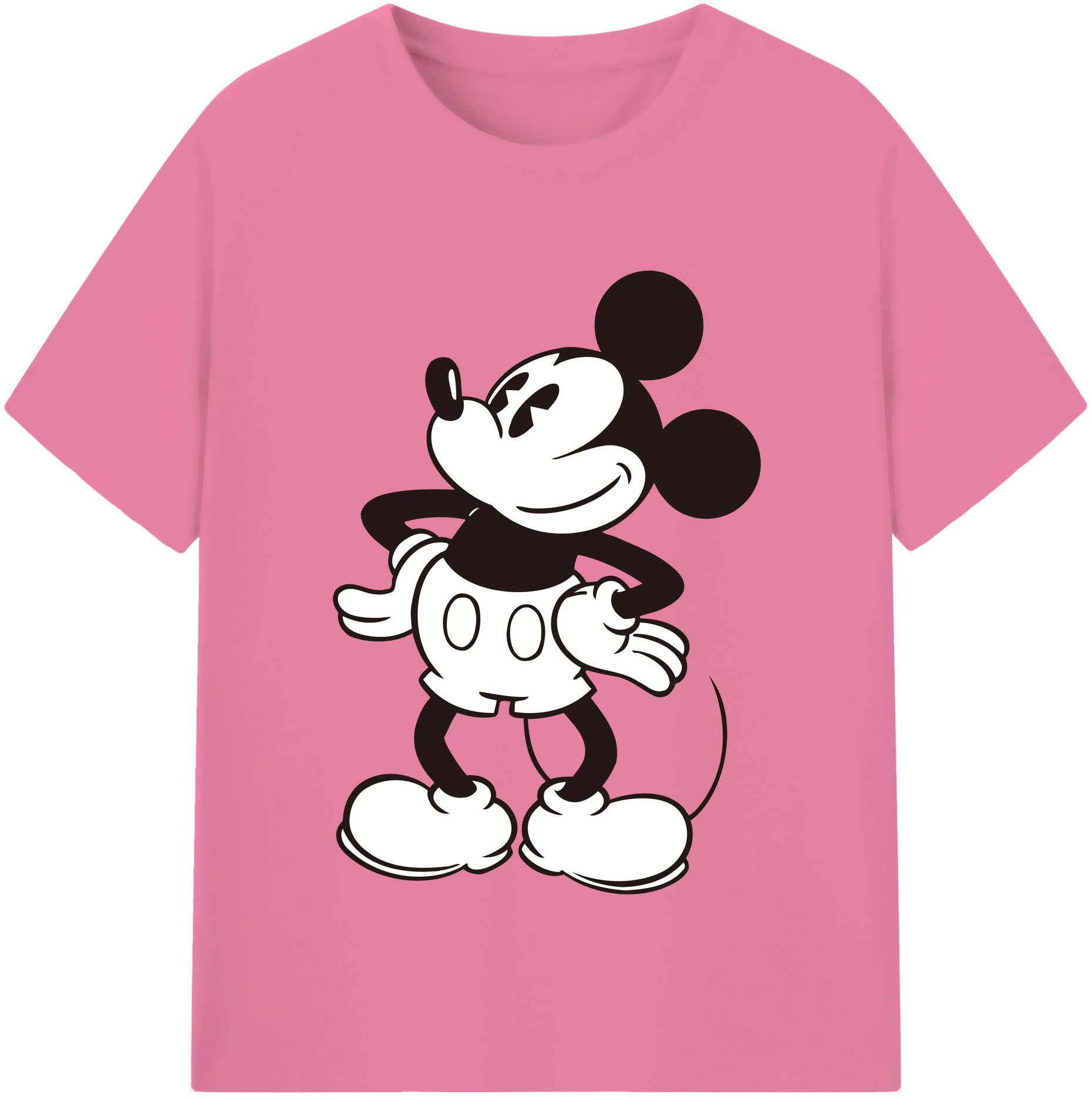 （画像用） ミッキーマウス Mickey Mouse 綿100％半袖Tシャツ（フロントプリント）